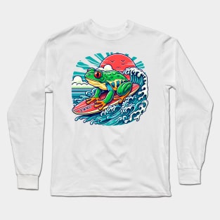 Surfing frog Long Sleeve T-Shirt